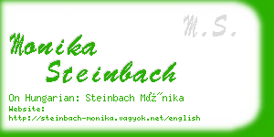 monika steinbach business card